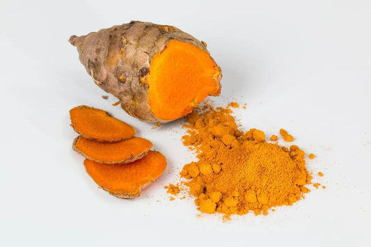 A close up image of Turmeric