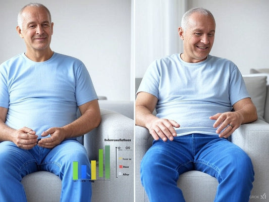 Man with Parkinsons pre and post treatment with CBD - Triple Crown Organics
