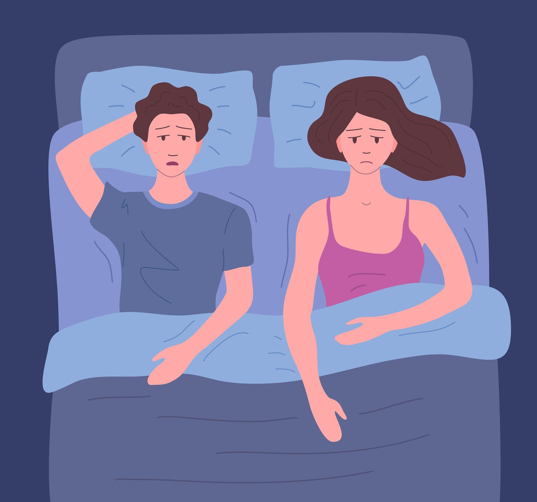 CBN softgels can help a couple in bed who can't sleep