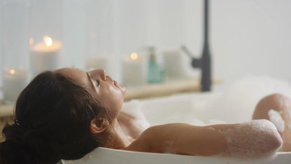 Woman in tub with CBD Bath Bomb - Bundle - Triple Crown Organics