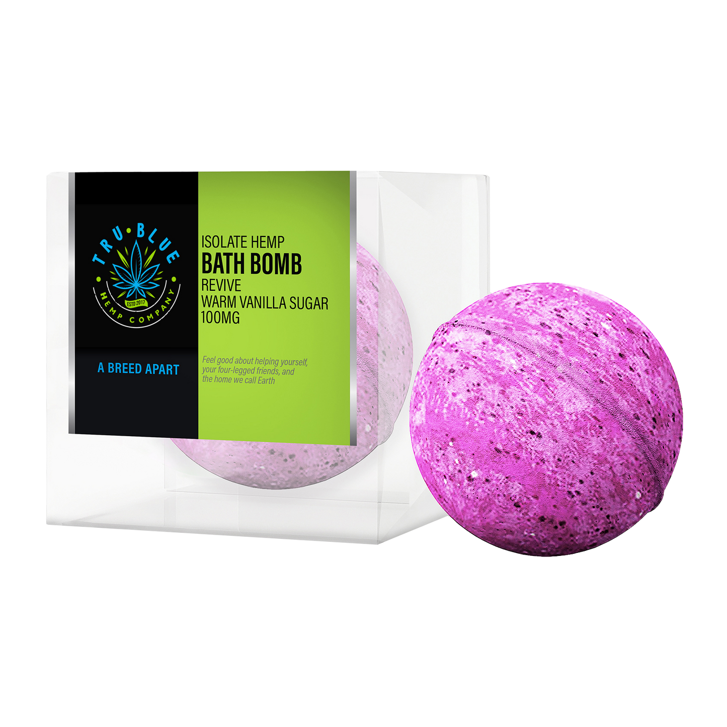 CBD Bath Bomb - Revive - Warm Vanilla Sugar - Triple Crown Organics